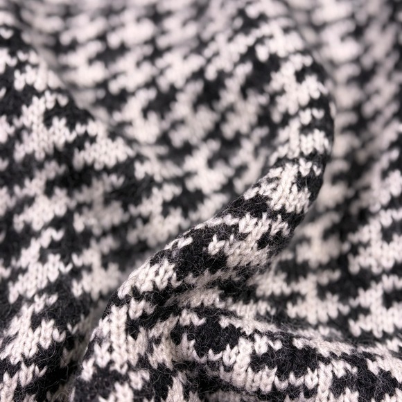 Vintage Carducci Black & White Houndstooth Knit Coat Cardigan (S) Mohair Wool - Picture 4 of 16